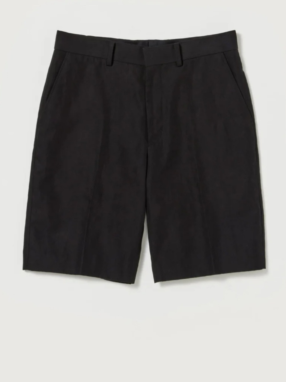 Men's Black Flat-Front Dress Shorts